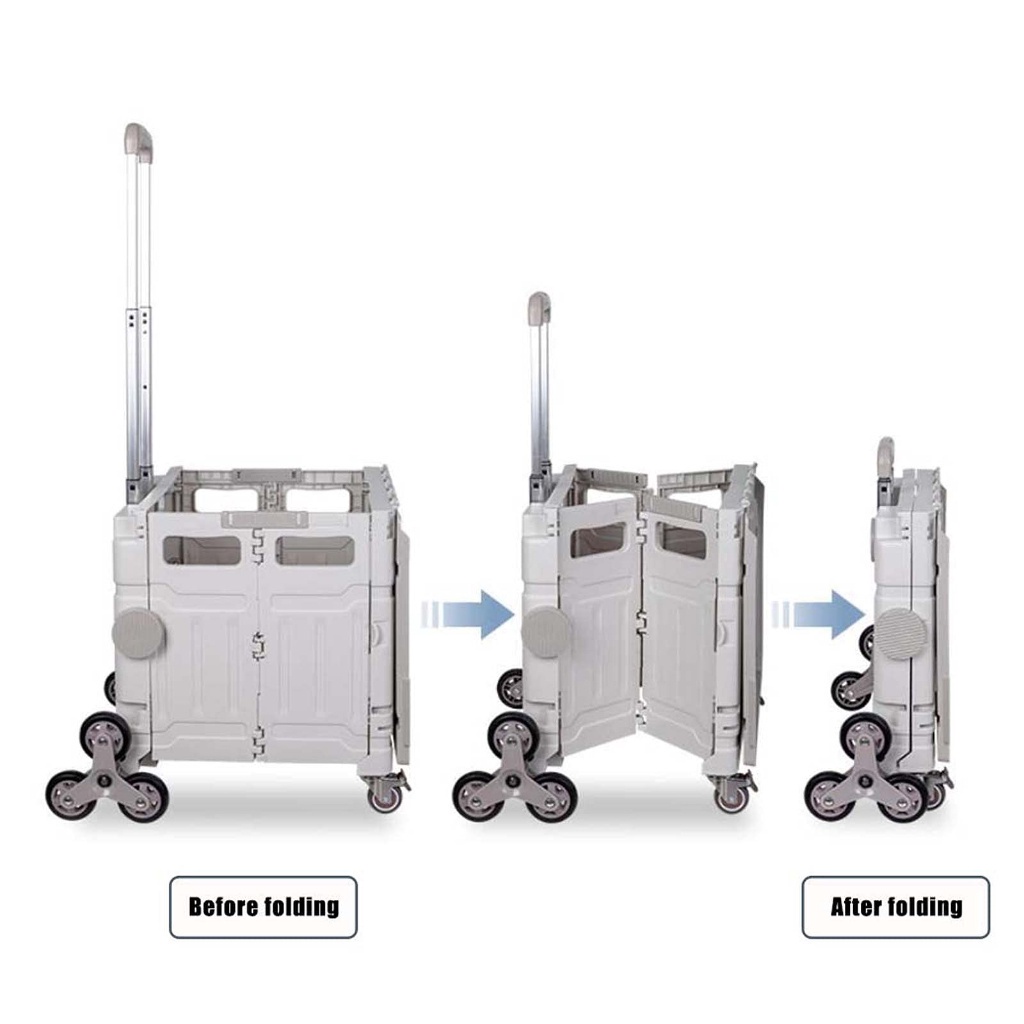 Euro Home - Xe đẩy hàng đa năng xếp gọn Folding Cart Trolley có bánh xe leo cầu thang