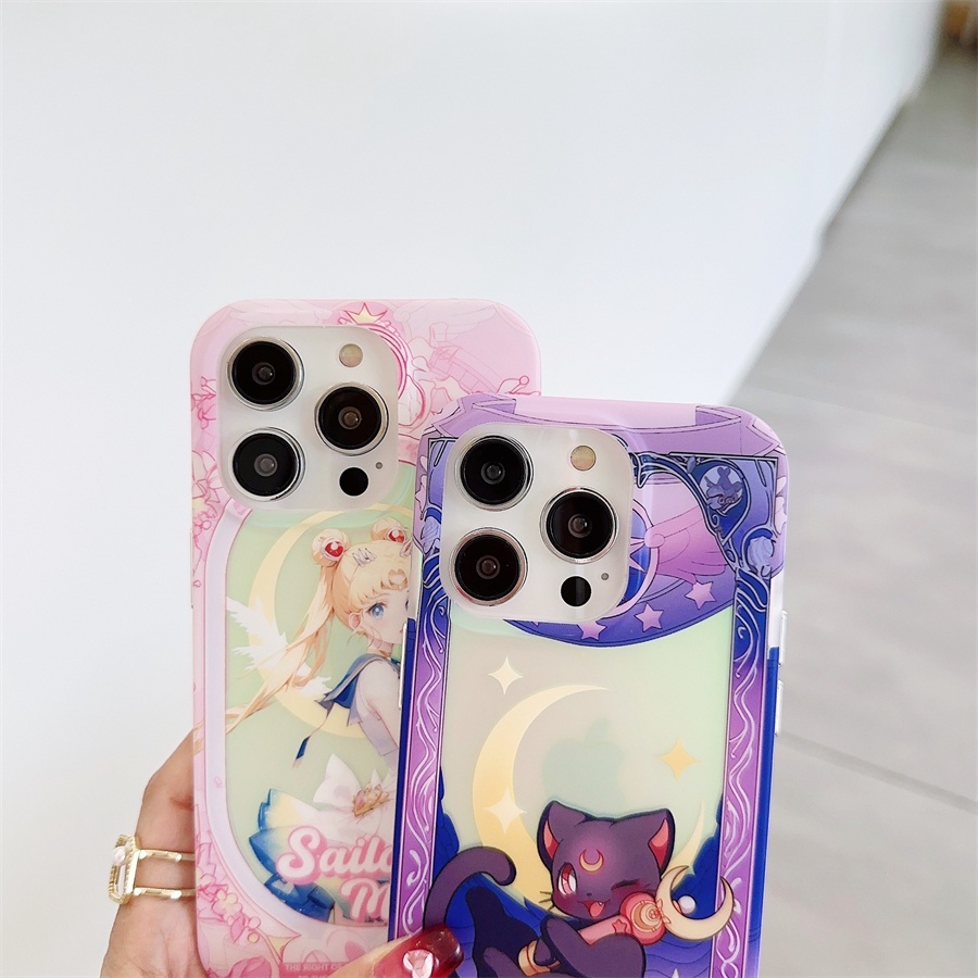 Ốp Điện Thoại Cứng Hình Thủy Thủ Mặt Trăng Cho iphone 15 pro max iphone 14 pro max iphone 13 pro max iphone 12 pro max iphone 11