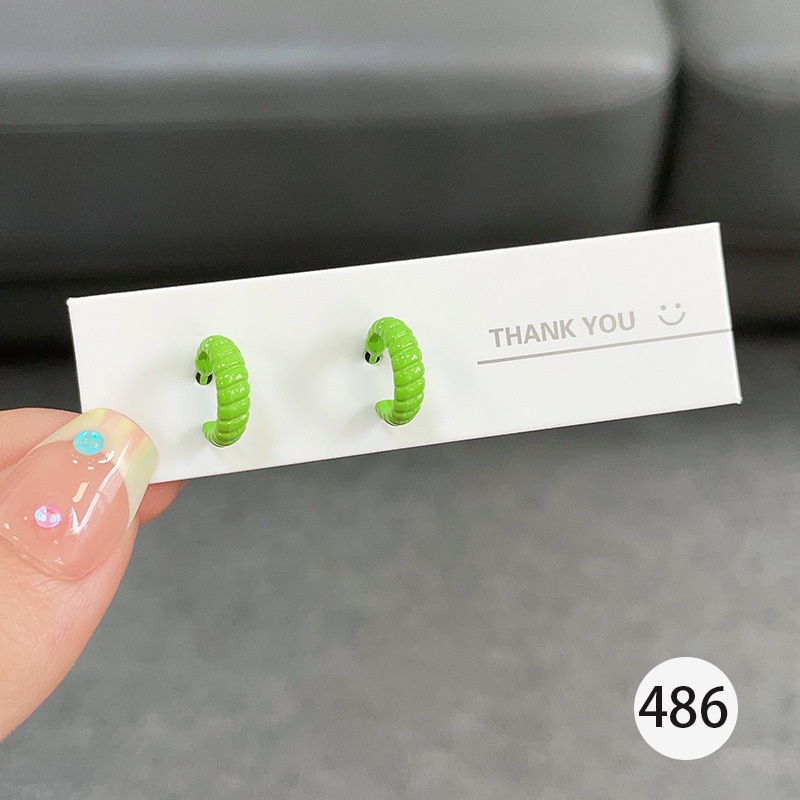 Bông Tai Mạ Bạc 925 Kiểu Dáng Đơn Giản Thời Trang Dành Cho Nữ