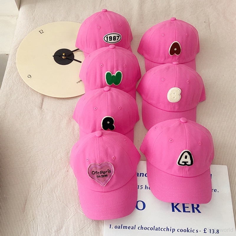 Mũ Lưỡi Trai Chống Nắng Thêu Chữ Barbie Màu Hồng Dễ Thương Cho Bé Trai + Gái