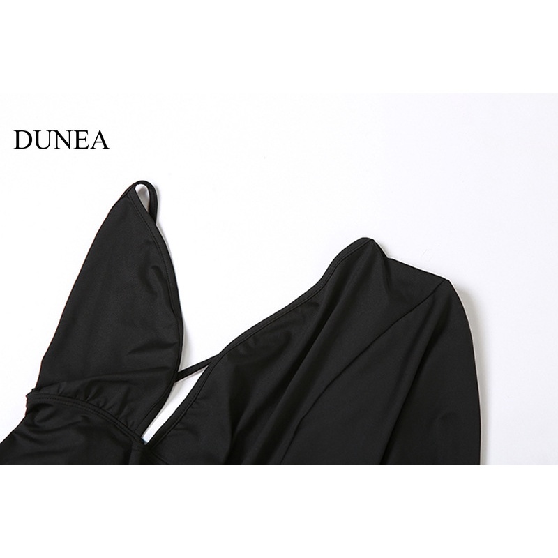 DUNEA Đầm DàI Hở Lưng Tay BồNg Thanh LịCh Cho Nữ