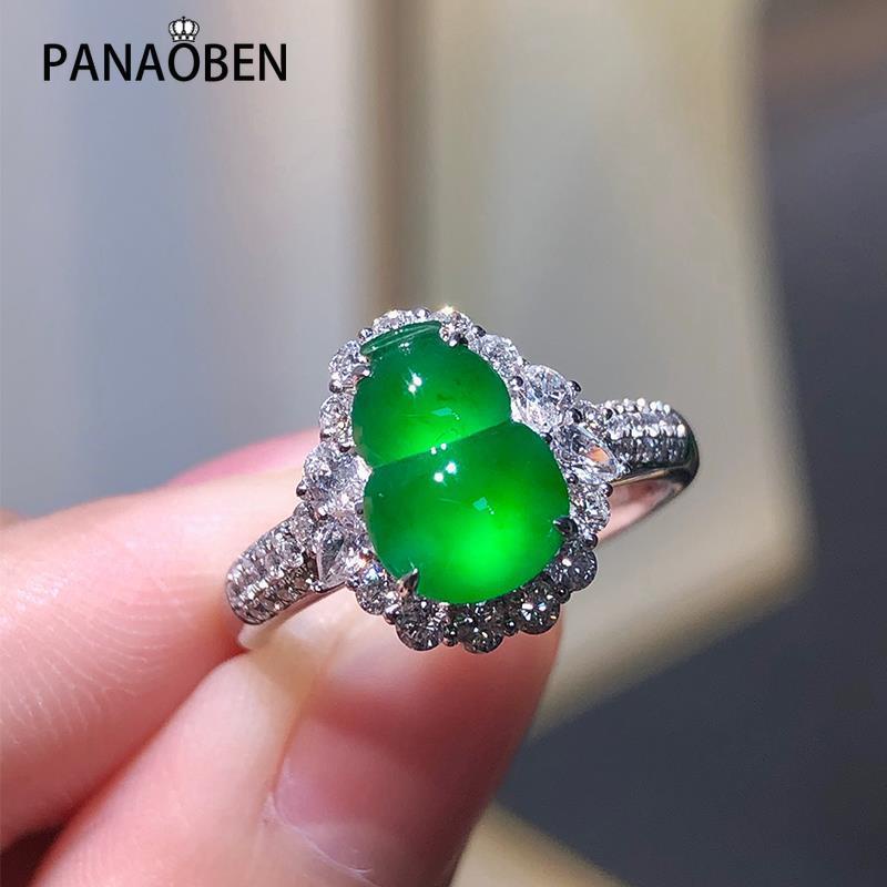 ♥ Nhẫn Hở Hình Hồ Lô Đính Đá Sang Trọng Phong Cách Trung Hoa