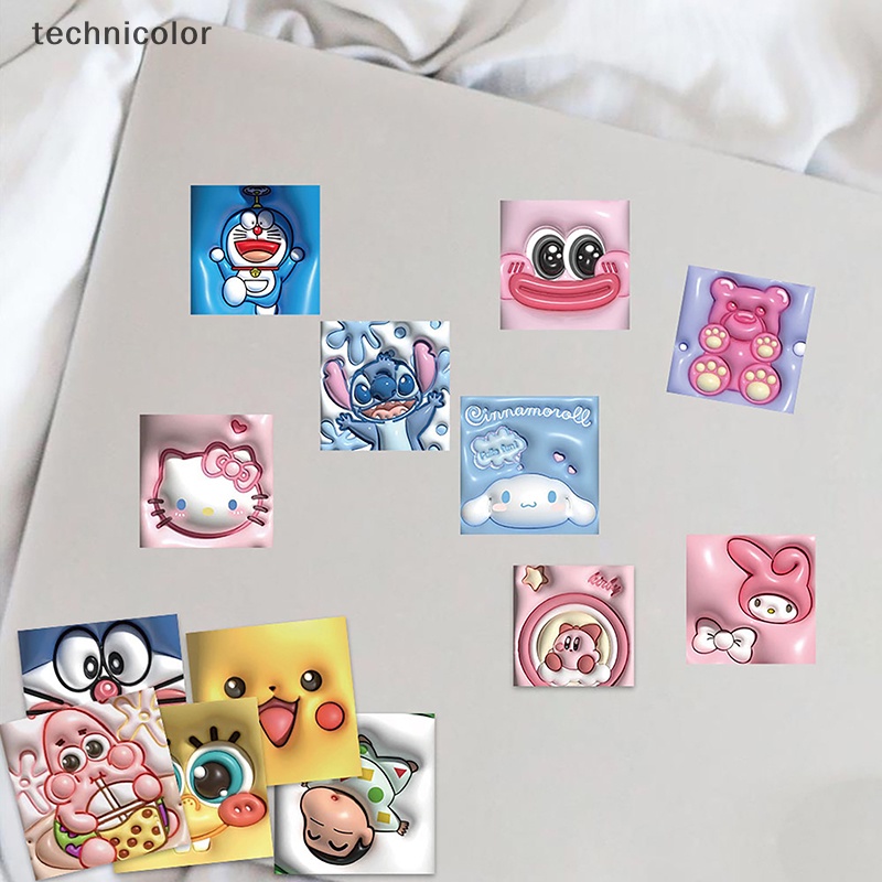 Bộ 62 Sticker Hoạt Hình 3d Xinh Xắn Trang Trí Ván Trượt