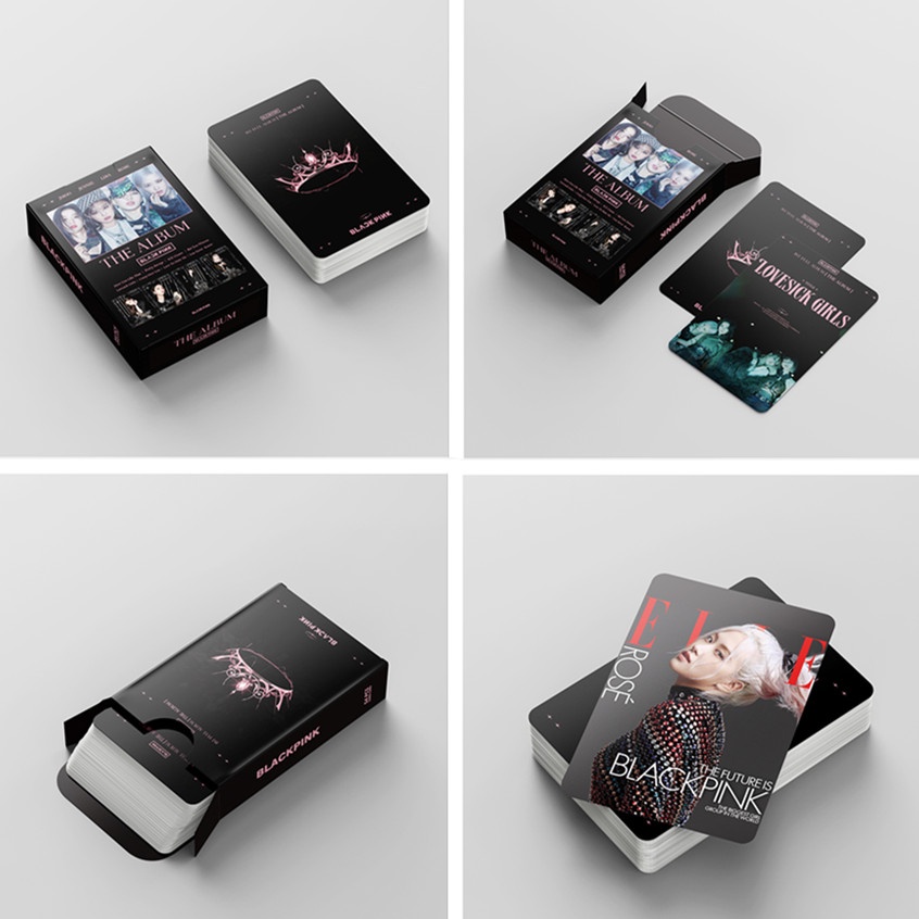 55pcs/box BLACK-PINK 2022 The Album BORN PINK Photocards Jennie Rose Jisoo Lisa Lomo Cards Black Pink Kpop Postcards New Arrivals