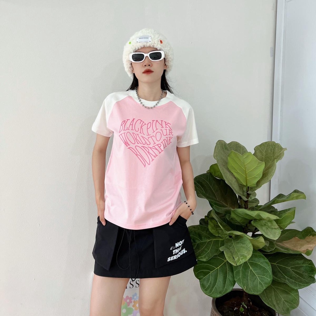 Baby tee Blackpink word tour áo thun form vừa