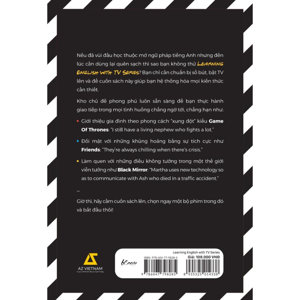Sách LEARNING ENGLISH WITH TV SERIES Luyện nói thành thạo cùng mọt phim TIẾNG ANH  - Skybooks - Bản Quyền