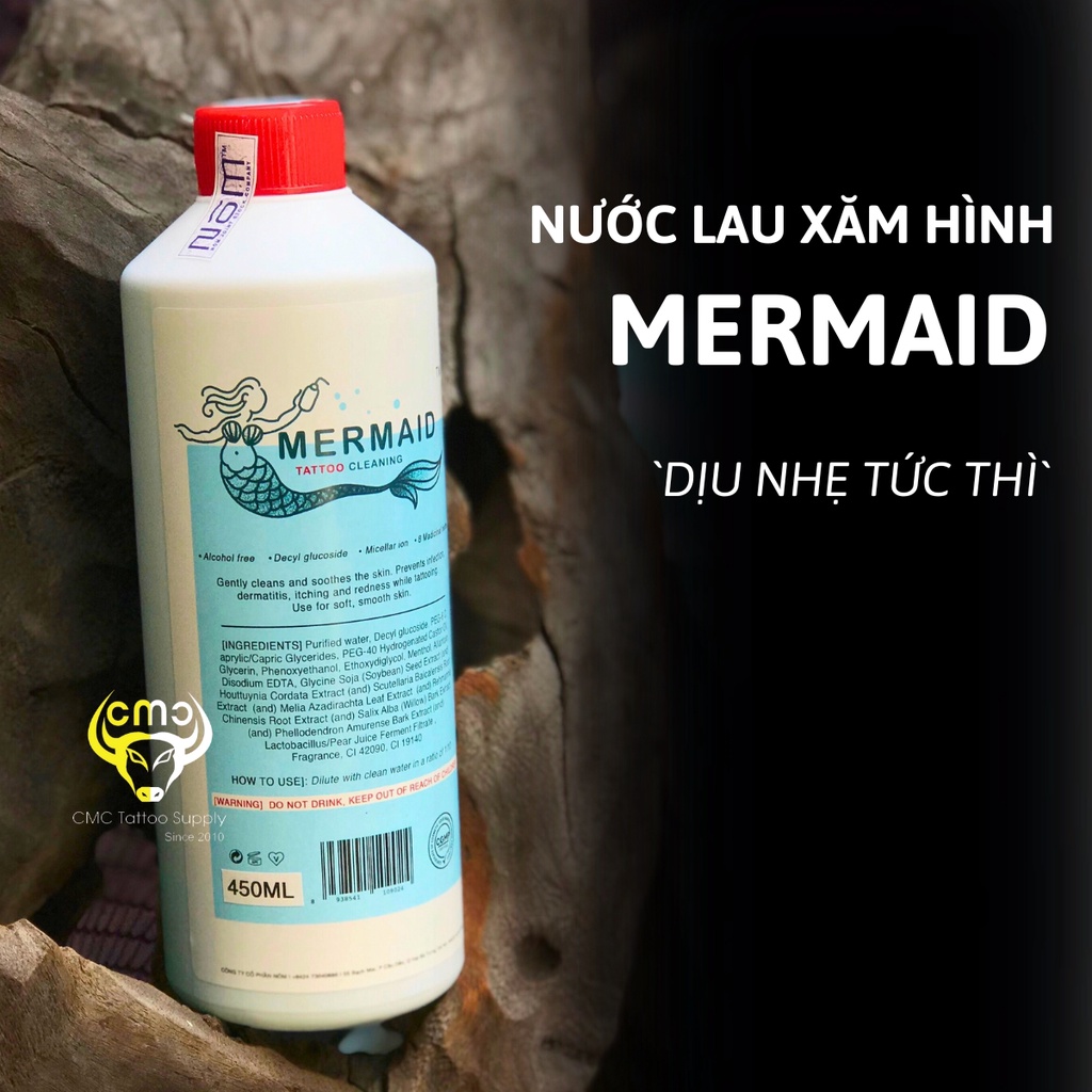 MERMAID - Nước lau xăm hình dịu mát tức thì, dễ chịu cho khách hàng