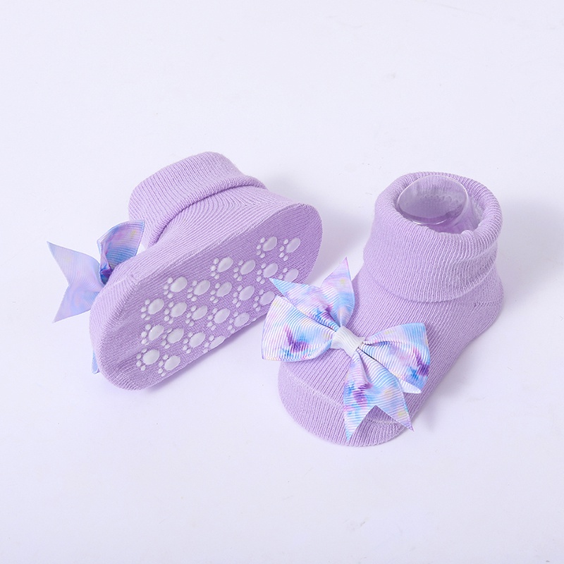 Vớ Cotton Công Chúa Đính Nơ Dễ Thương Cho Bé Gái Sơ Sinh 0-1 Tuổi