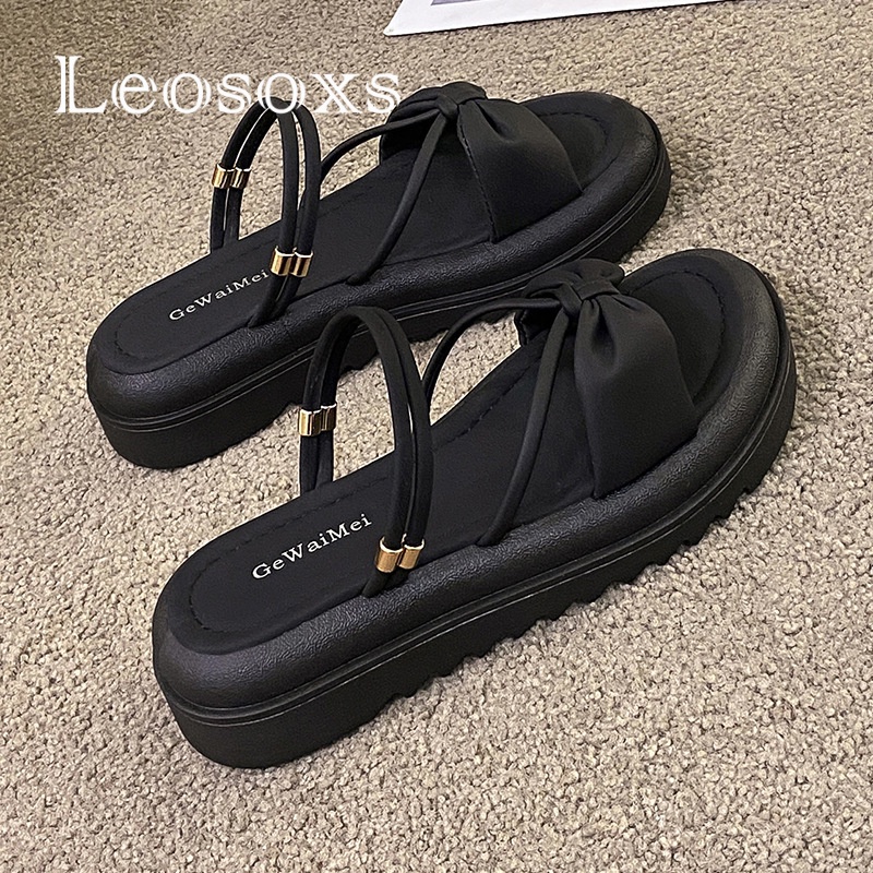 Dép bánh mì LEOSOXS 073113 đế cao chống trượt thời trang dành cho nữ