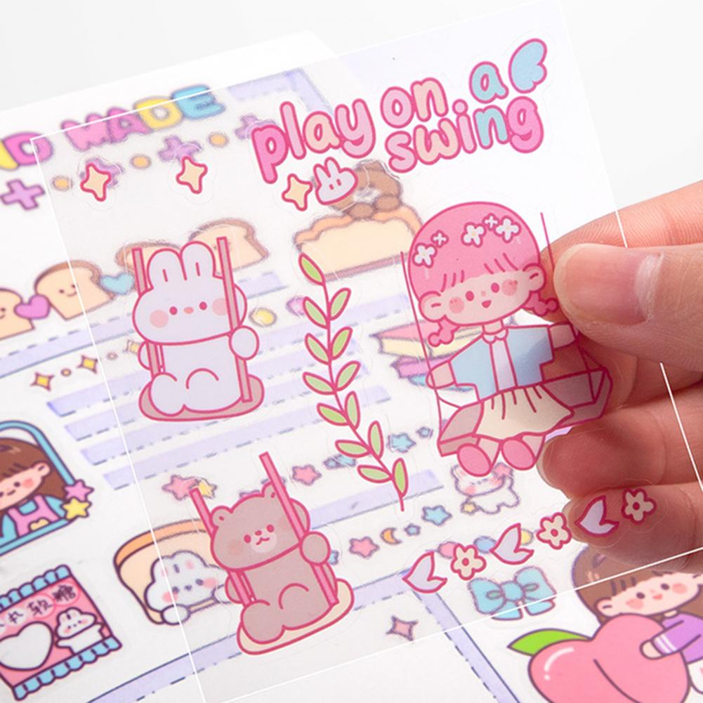 Set hộp 200 tấm sticker 1000 hình dán chống nước nhiều phong cách cute dễ thương RYVN