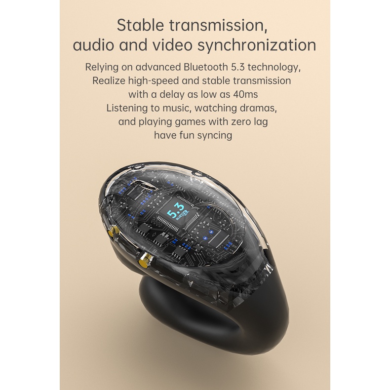 Tai Nghe Bluetooth TWS Không Dây Đeo Vành Tai Tích Hợp Mic HD Mới