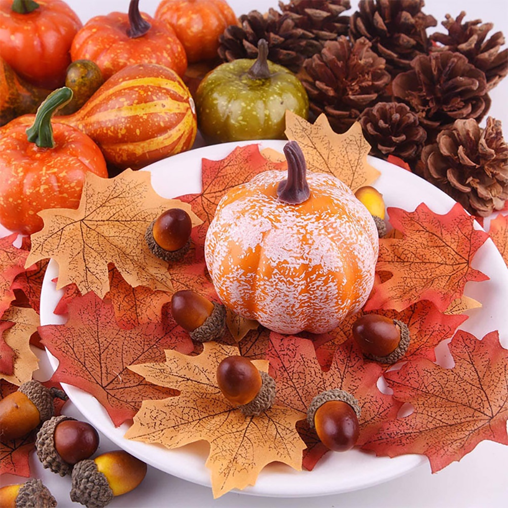 Bộ 50 Quả Bí Ngô Mini Trang Trí Halloween