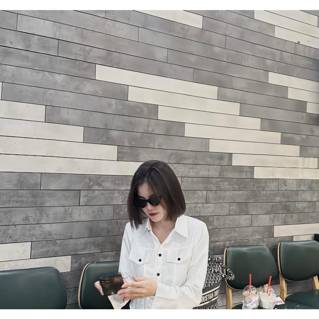 Set Áo Sơ Mi Croptop Quần Suông SM06 Phong Cách Cá Tính Cho Nữ