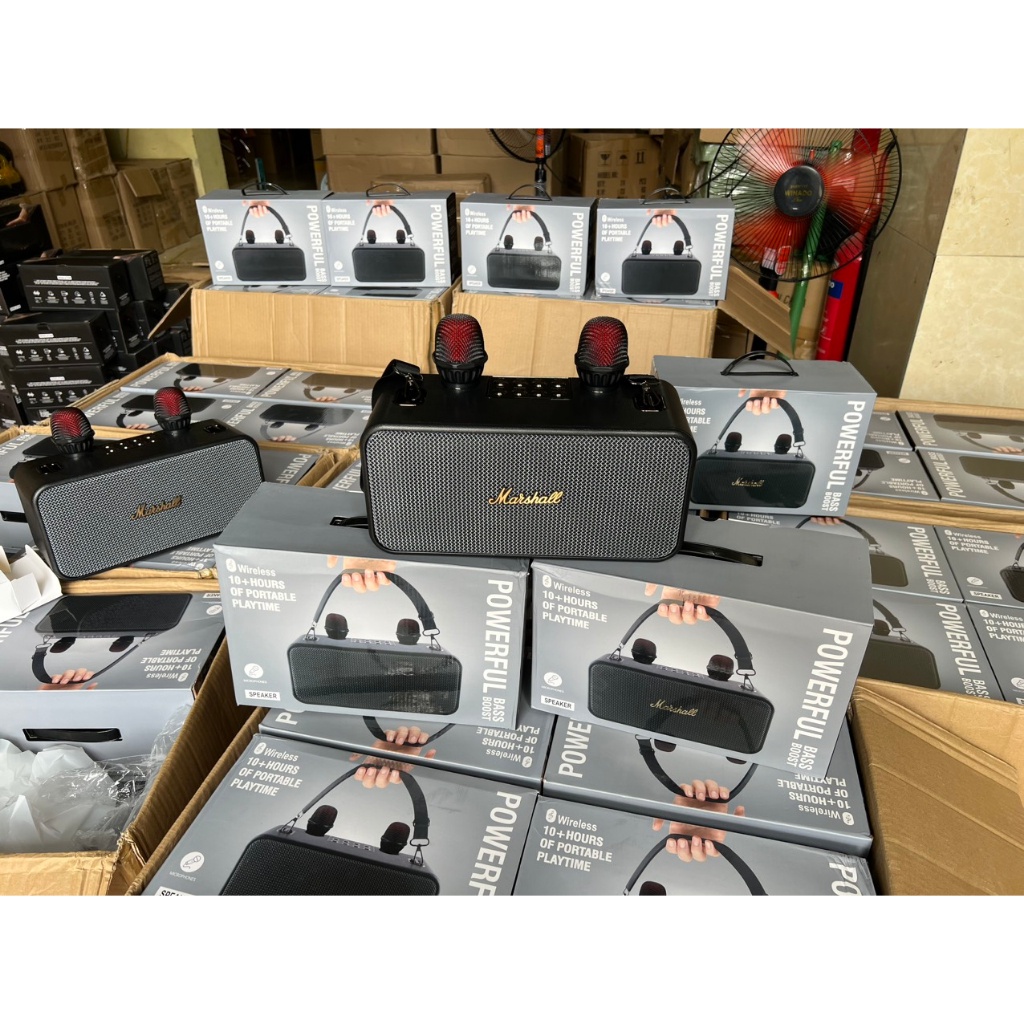 Loa Bluetooth Marshall 360 Pro Kèm 2 Mic, Âm Thanh Cực Đỉnh, Pin Trâu, Bảo Hành 12 Tháng