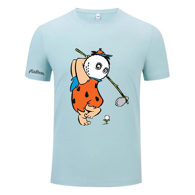 Malbon golf t-shirt cho nam và nữ mùa hè cotton in hình ngắn tay cặp đôi hàng đầu