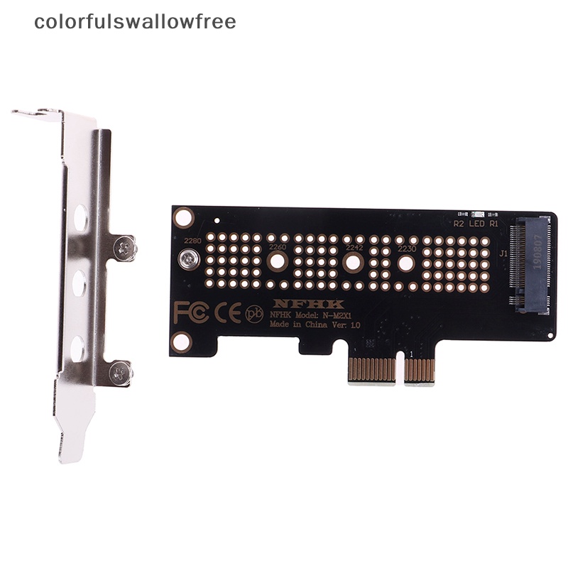 Colorfulswallowfree nvme pcie m.2 ngff ssd to pcie x1 adapter card pcie x1 to m.2 card with bracket abc