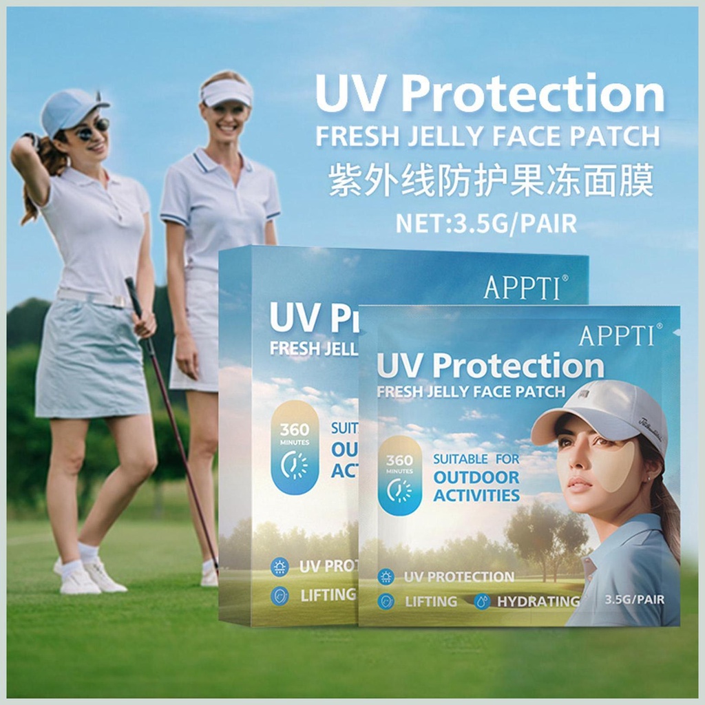 Golf eye mask sunscreen golf sticker thể thao ngoài trời anti-uv jelly hydrogel mask eye sticker kiodvn