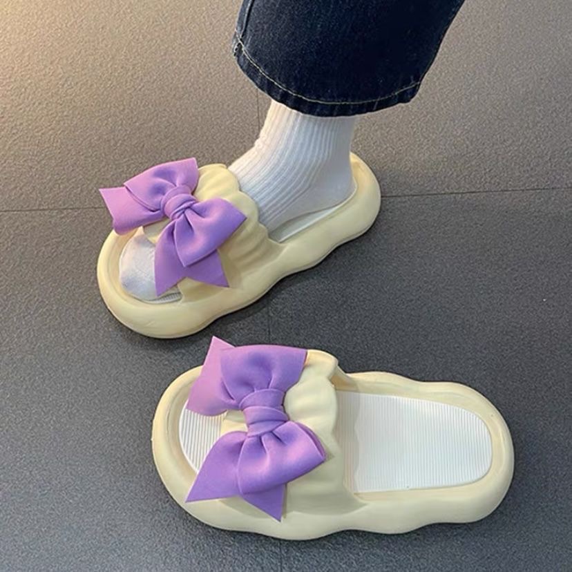 Dép Sandal Đế Dày Quai Nơ Dễ Thương Thời Trang Mùa Hè Cho Nữ