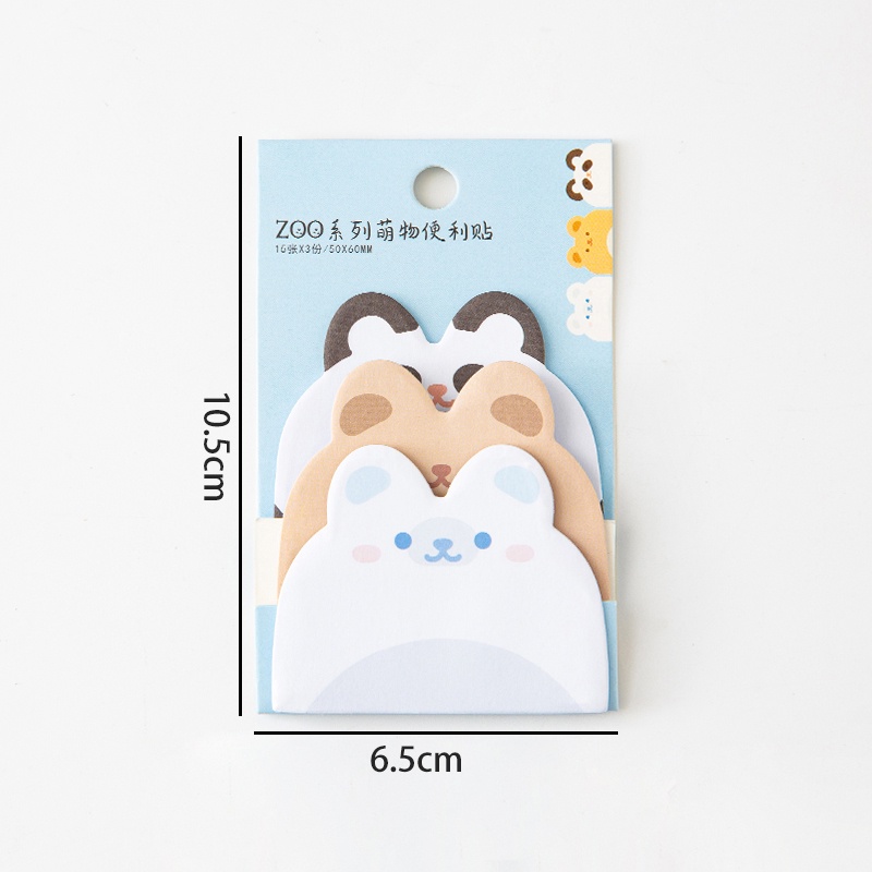 Set 45 Tờ Giấy Ghi Chú Họa Tiết Thú Cưng Hoạt Hình Dễ Thương