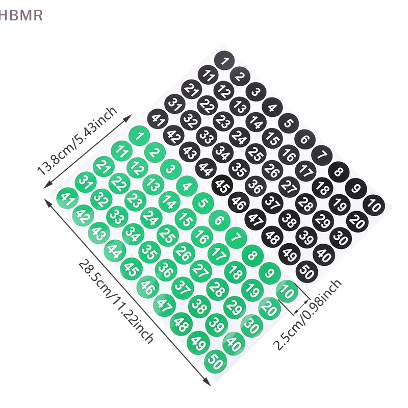 ] 4sheets 1-200 số liên tiếp nhãn tự dính tròn 2,54cm/Decal số nhãn mác quần áo