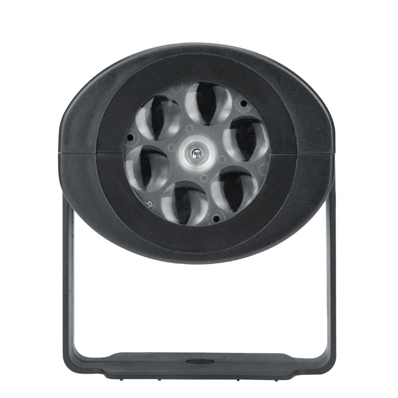 Đèn led Chiếu laser 12 Bóng Hình Bông Tuyết Màu Đen Với Phích Cắm us Trang Trí halloween