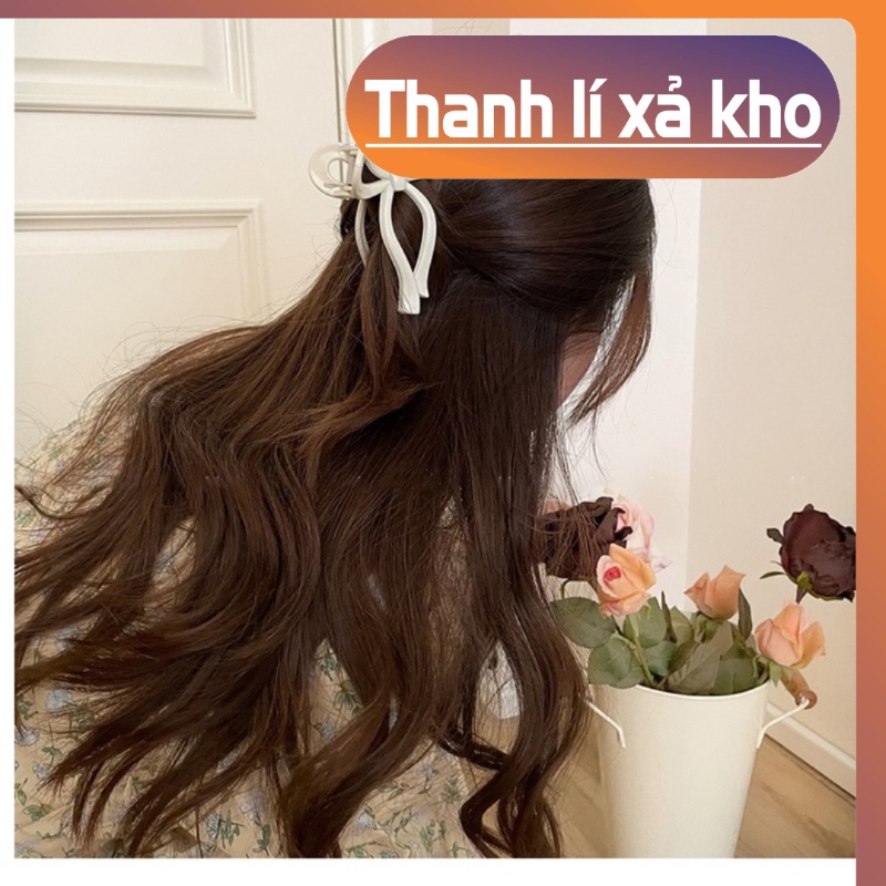 Kẹp Tóc Hình Nơ Bằng Acrylic Thời Trang Cho Nữ