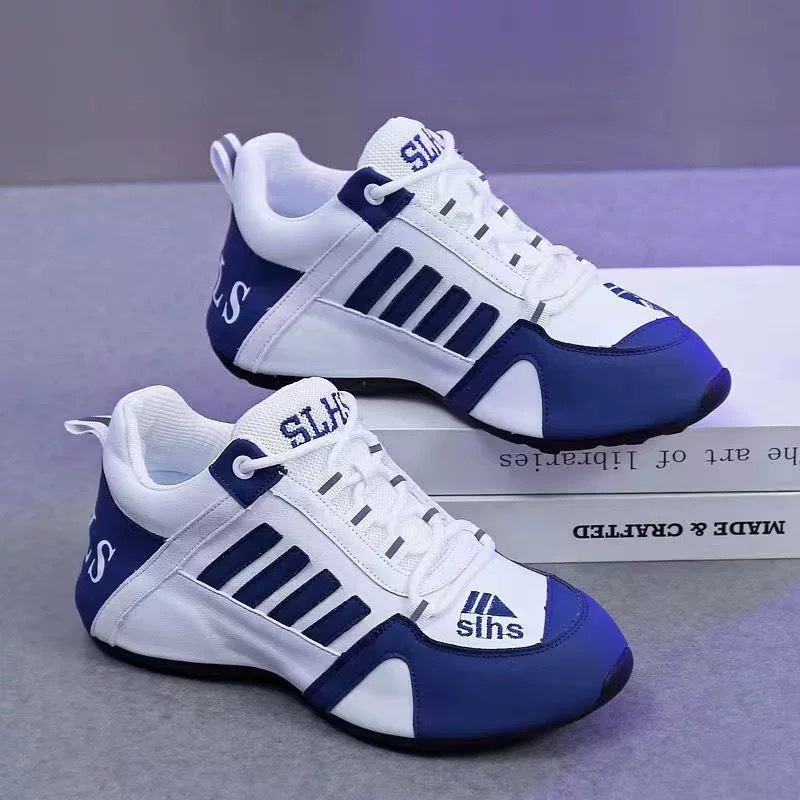 Huấn luyện viên vải thoáng khí chạy giày chạy bộ đôi phẳng giản dị