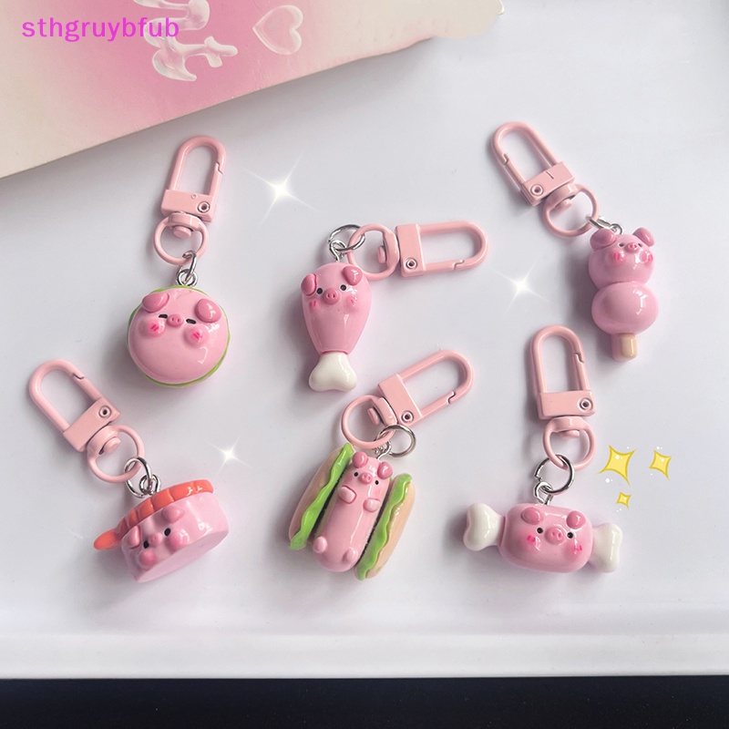 Sthb cartoon gourmet pig móc khóa túi xe dễ thương phụ kiện chìa khóa trẻ em quà tặng sinh nhật mới vn