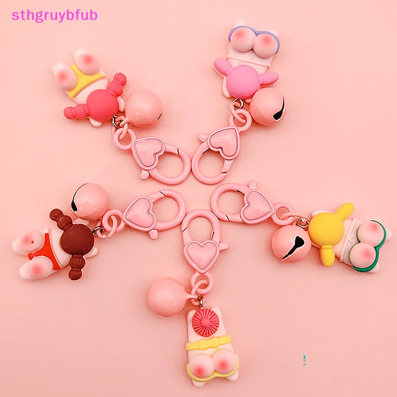 Sthb peach butt áo tắm cô gái móc khóa túi hoạt hình mặt dây chuyền cặp đôi sáng tạo phụ kiện quà tặng vn