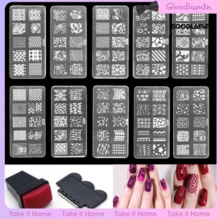 Goodlaminxx nail art stamping plate template stamper scraper manicure beauty diy tools set