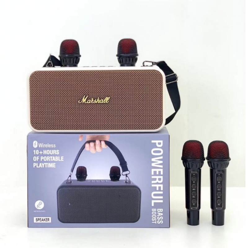Loa Bluetooth Marshall 360 Pro Kèm 2 Mic, Âm Thanh Cực Đỉnh, Pin Trâu, Bảo Hành 12 Tháng