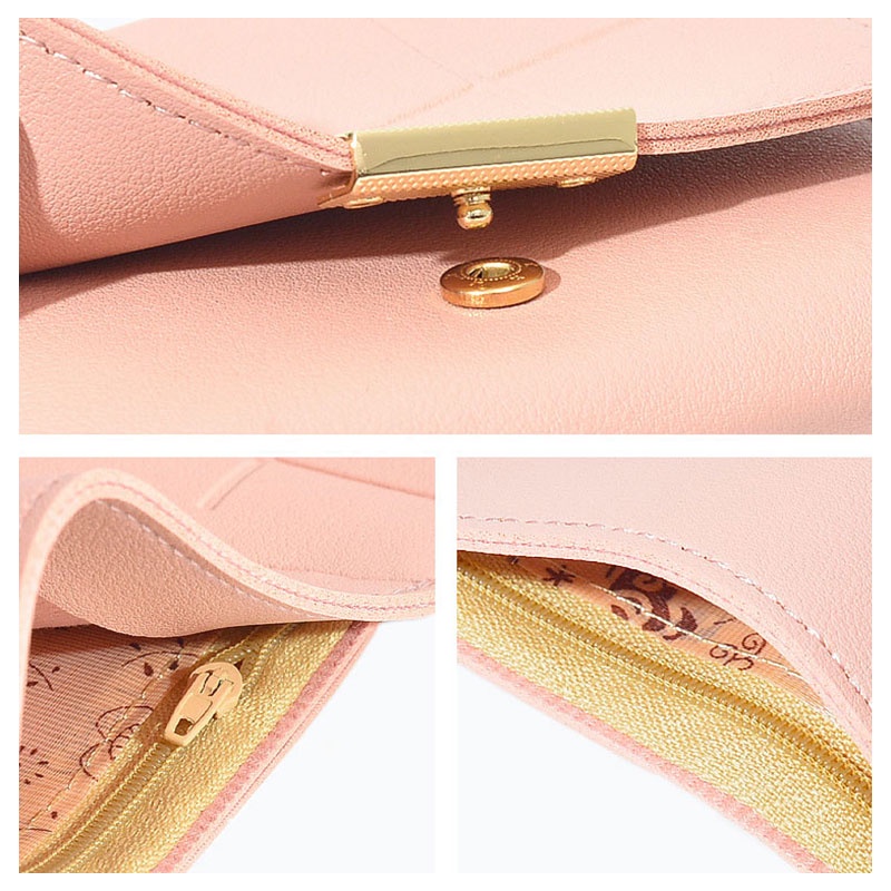 Arctic Hunter  Ví dài gấp ba  đơn giản phối khóa cá tính thời trang dành cho nữ