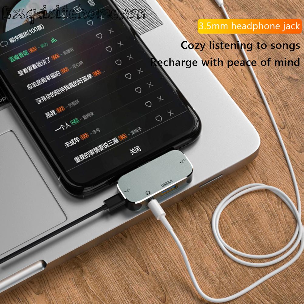 Type-c hub đến 3.55mm pd100w usb3.0 / usb2.0 / usb3.1 hdmi-tương thích extender