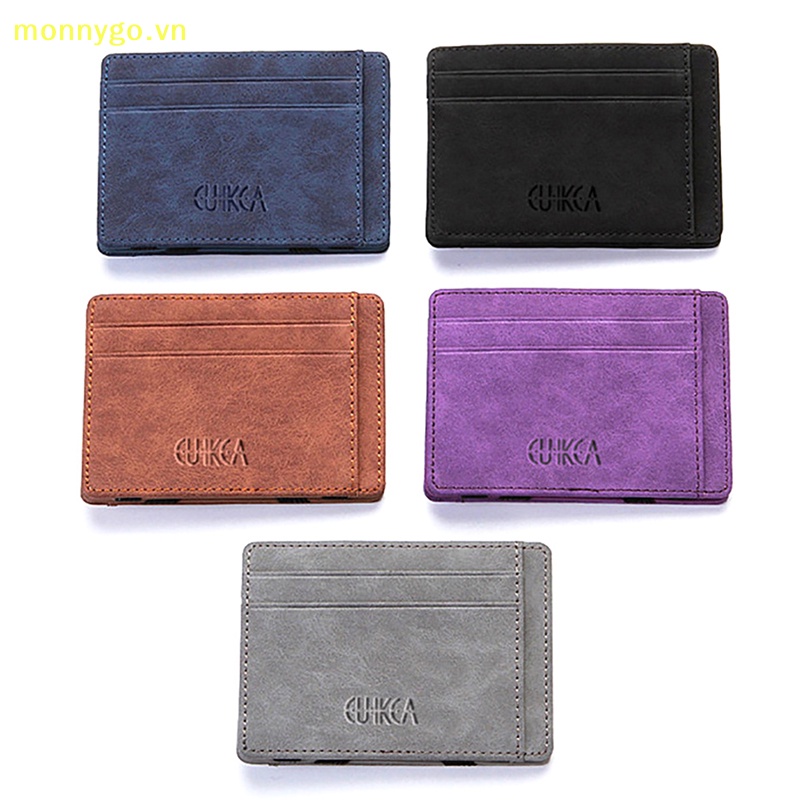 Monnygo magic wallet magic money kẹp dây kéo tiền xu ví ví unisex ví da pu vn