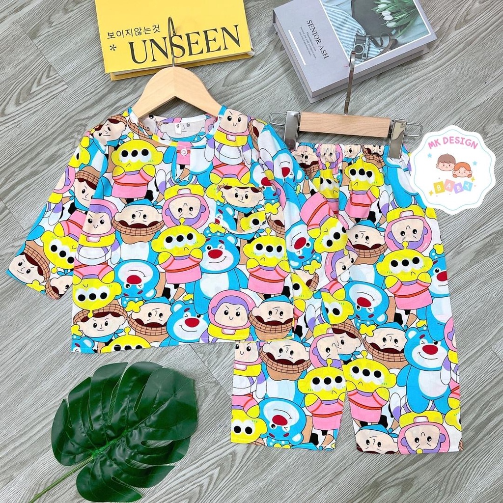 Bộ quần áo bé trai tay dài quần dài vải tole  loại 1 đủ size từ 7kg-35kg