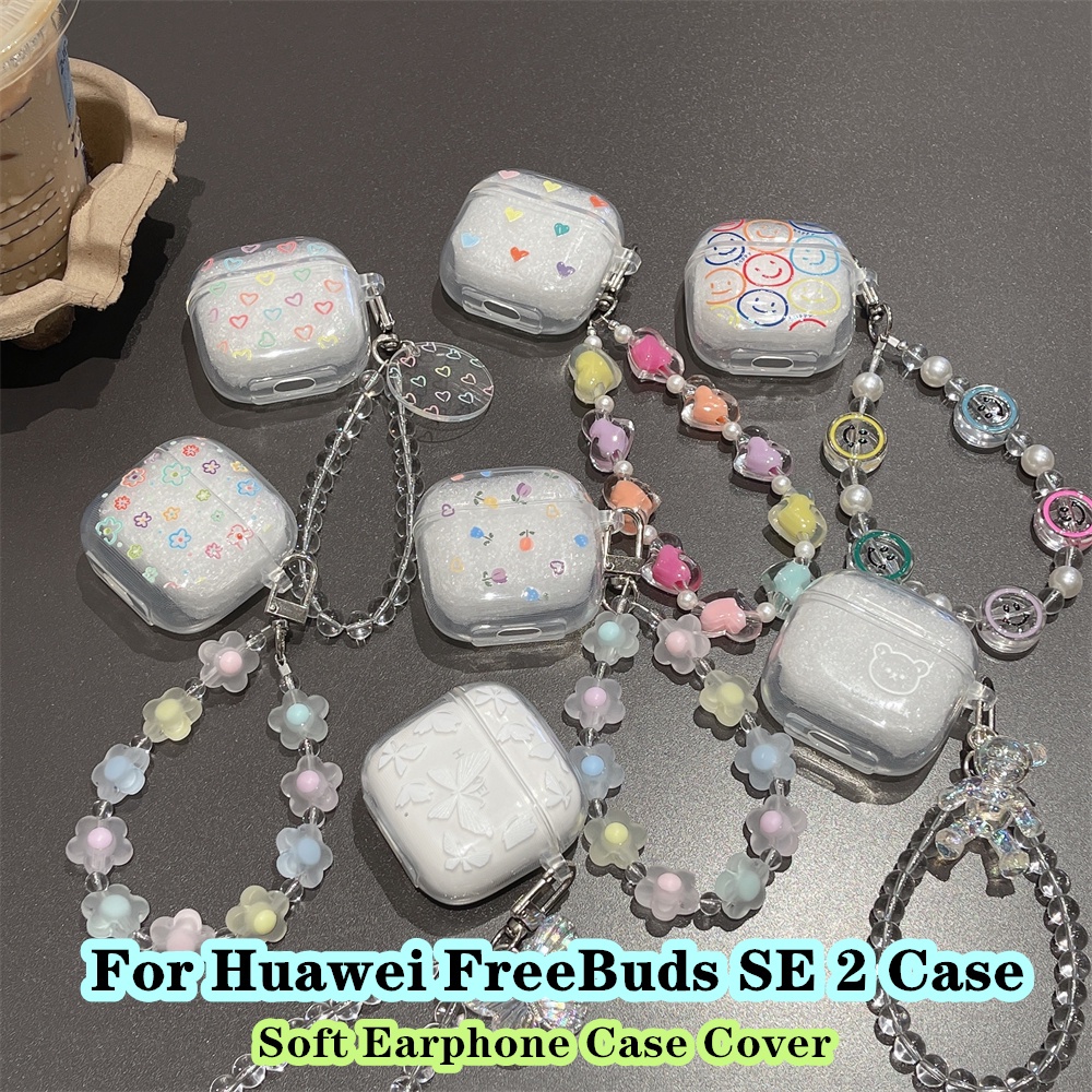 Giảm giá hấp dẫn đối với huawei freebuds se 2 case vòng đeo tay trong suốt phim hoạt hình cho huawei freebuds se 2 vỏ bọc tai nghe mềm