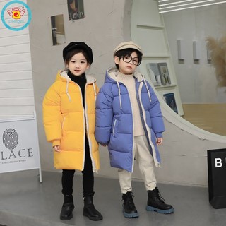 Áo khoác phao IQ ANGEL cotton lót đệm giữ ấm phong cách Hàn Quốc thời trang mùa đông dành cho trẻ em