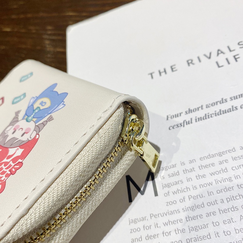 Ví Dáng Vuông Gấp Đôi Nhỏ Gọn Da Sần Hình Cute Ngộ Nghĩnh - MS: R021