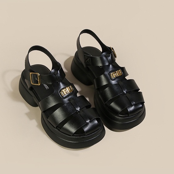 Giày Sandal nữ hottrend 2023 khoá cài  Cao Cấp Fullbox đế cao 5 phân siêu êm chân