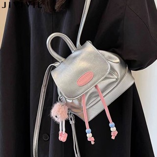  Jivil Y2K Ba lô nữ Châu Âu và Mỹ retro màu sắc tương phản phiên bản Hàn Quốc đa năng ins dễ thương denim sinh viên thích hợp ba lô 