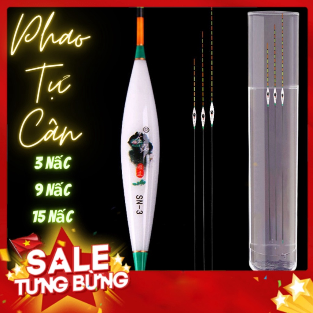 Phao Hố Đấu TỰ CÂN CHÌ 3 nấc, 9 nấc, 15 nấc , chống sóng gió, báo cá nhanh, chuyên trị cá nhát - HM2K MALL