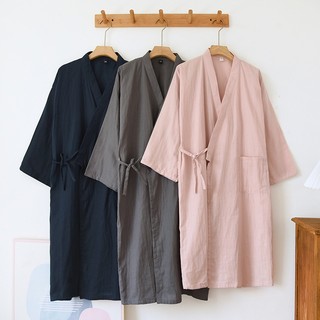 Áo choàng tắm / áo choàng tắm / áo choàng tắm cotton nguyên chất kiểu kimono nhật bản mùa hè cho cặp đôi /