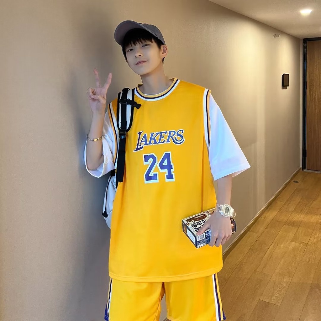 Bộ đồ thể thao YOUTANG gồm áo thun tay ngắn + quần short size 24 hợp thời trang trẻ trung cho nam