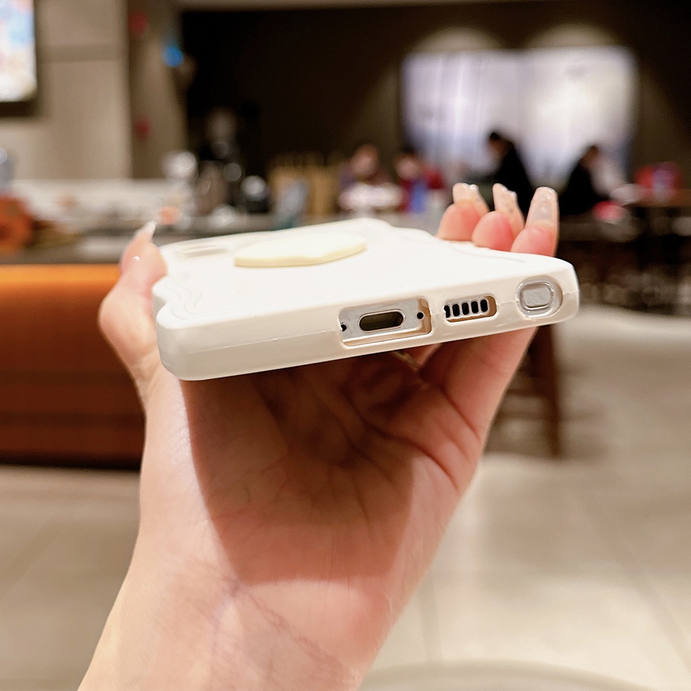 Ốp lưng dễ thương love heart wavy edge case cho samsung galaxy s23 s22 ultra s21 s20 fe plus soft cover