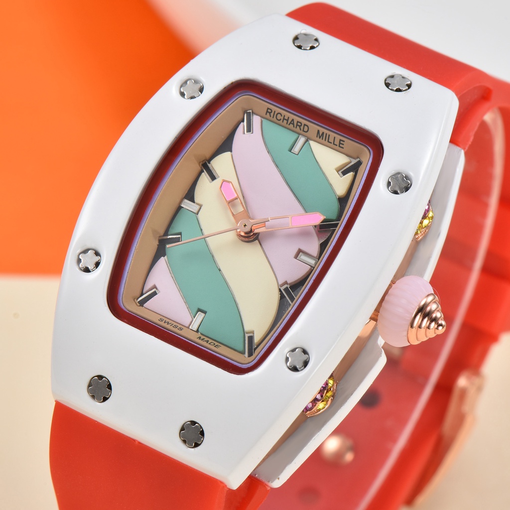 Richard mille quartz đồng hồ cho nữ candy casual sport fashion girls đồng hồ đeo tay chống nước 3atm đồng hồ nữ cổ điển