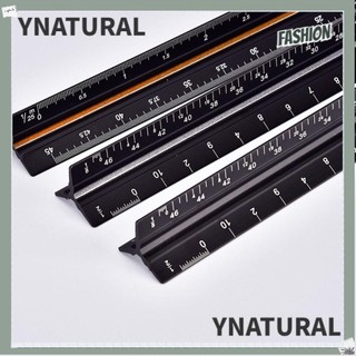 Ynatural scale ruler, metal 30cm tam giác ruler, multi-functional aluminium alloy văn phòng phẩm dụng cụ đo học sinh
