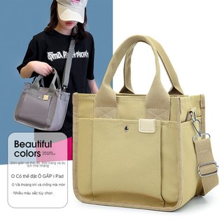 Túi Tote mẹ túi xách nữ đơn giản mẹ và bé Nhật Bản túi xách vải canvas bé mẹ ra sức chứa lớn đeo vai túi mẹ
