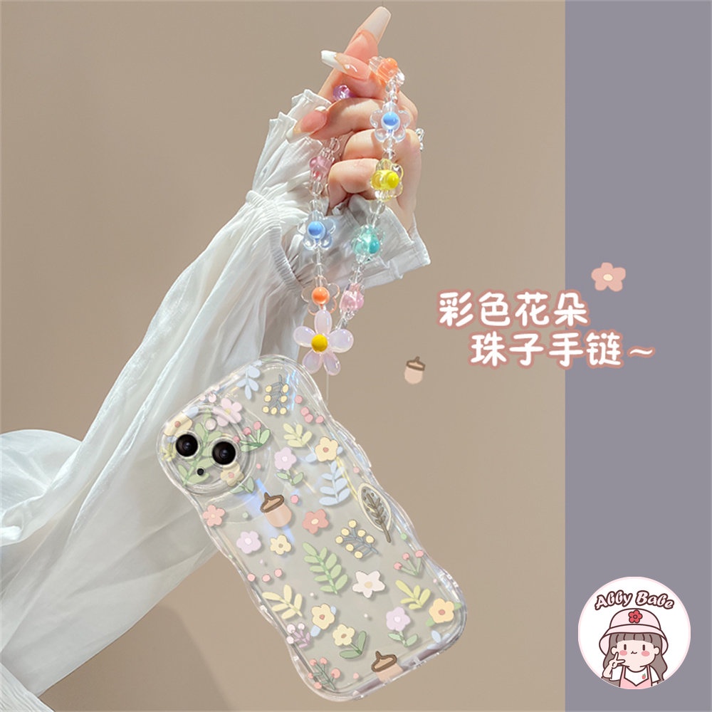 Ốp Điện Thoại TPU Mềm Trong Suốt Chống Bụi Bẩn In Họa Tiết Có Vòng Tay Cho IPhone 14 Pro Max 13 12 11 Pro Max