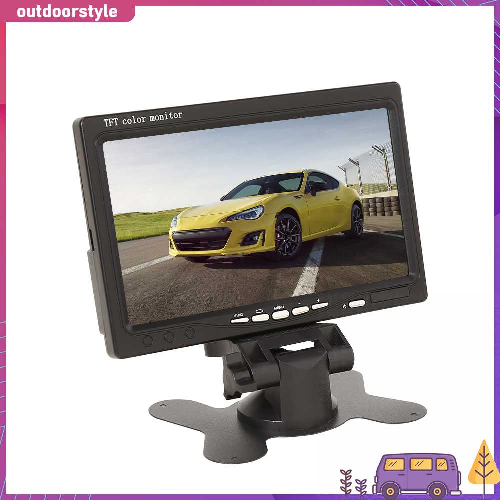 Màn Hình Tft Lcd 7 Inch Gắn Kính Chiếu Hậu Xe Hơi