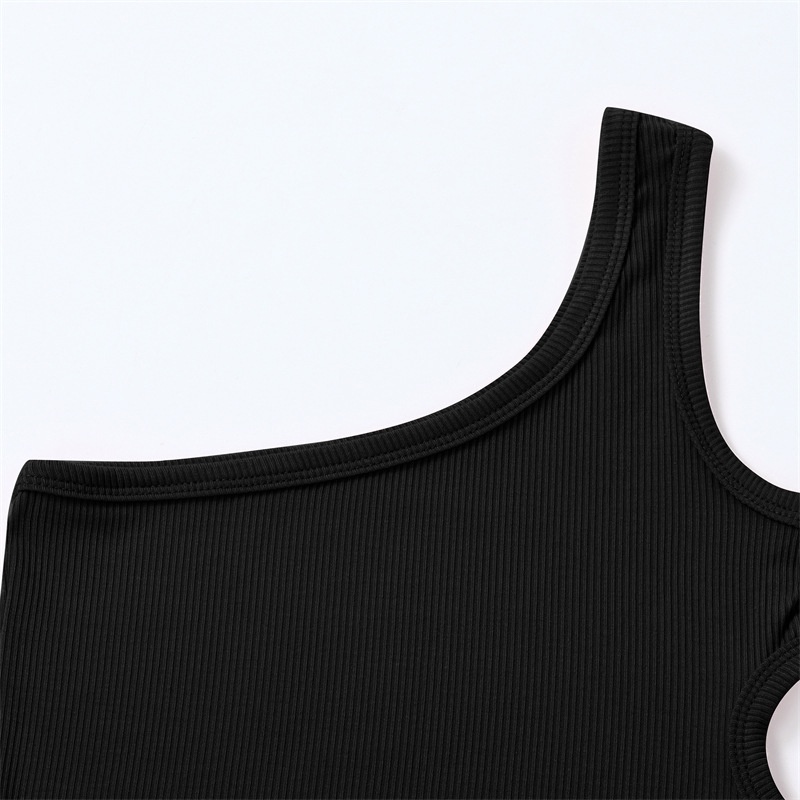 Áo Croptop Trễ Vai Chất Liệu Cotton Thời Trang Mùa Hè Phong Cách Hàn Quốc Cho Bé Gái